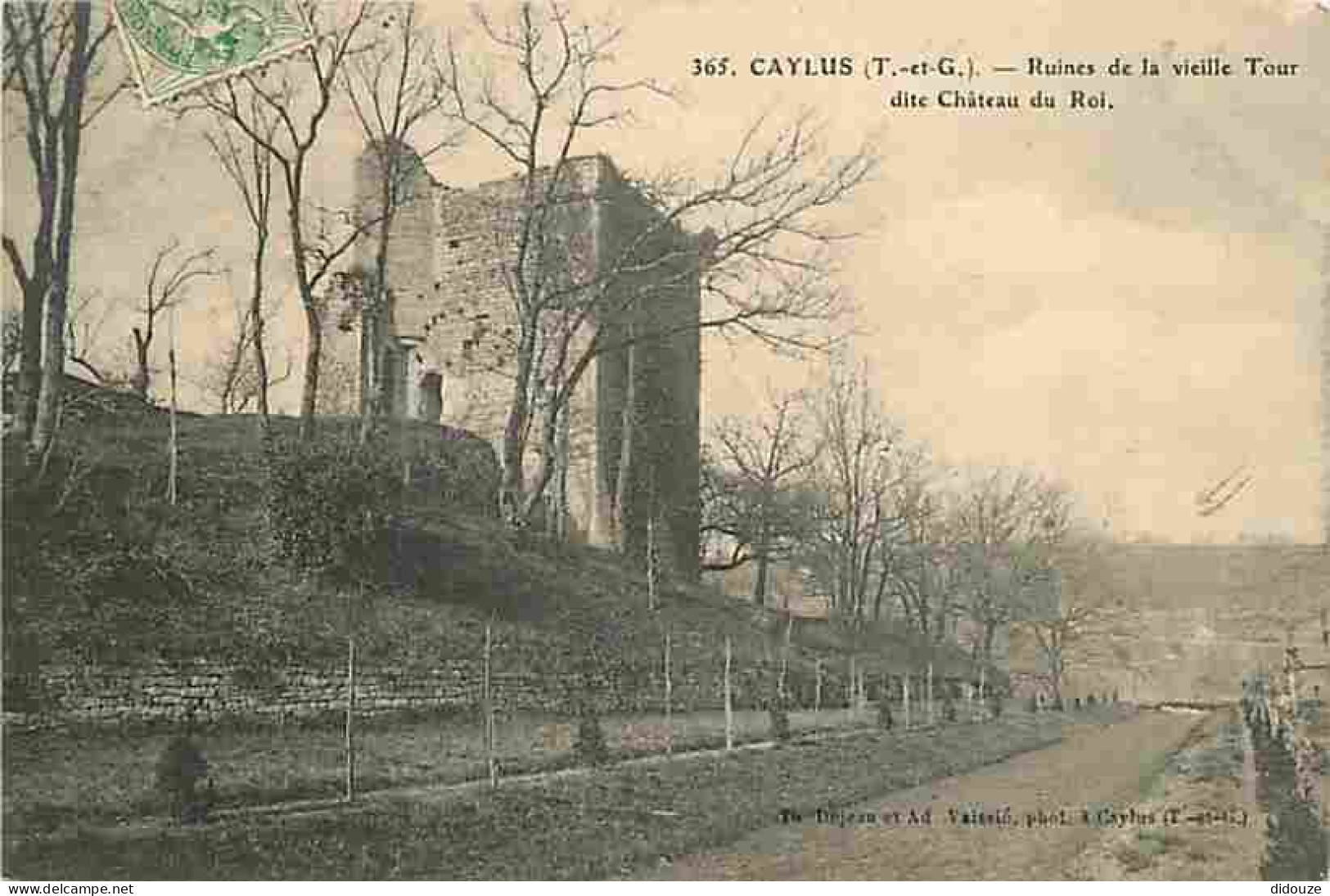 82 - Caylus - Ruines De La Vieille Tour Dite Château Du Roi - Oblitération Ronde De 1907 - CPA - Voir Scans Recto-Verso - Caylus