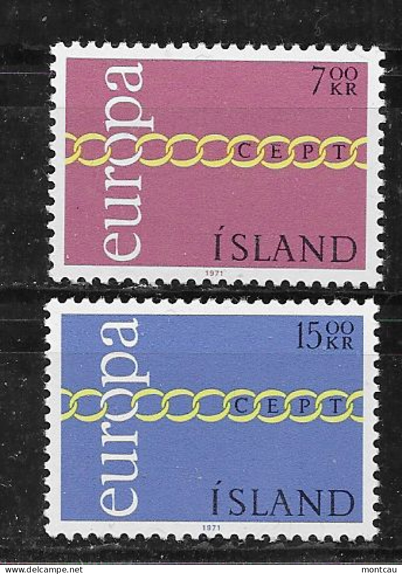 Islandia 1971.  Europa Mi 451-52  (**) - Neufs