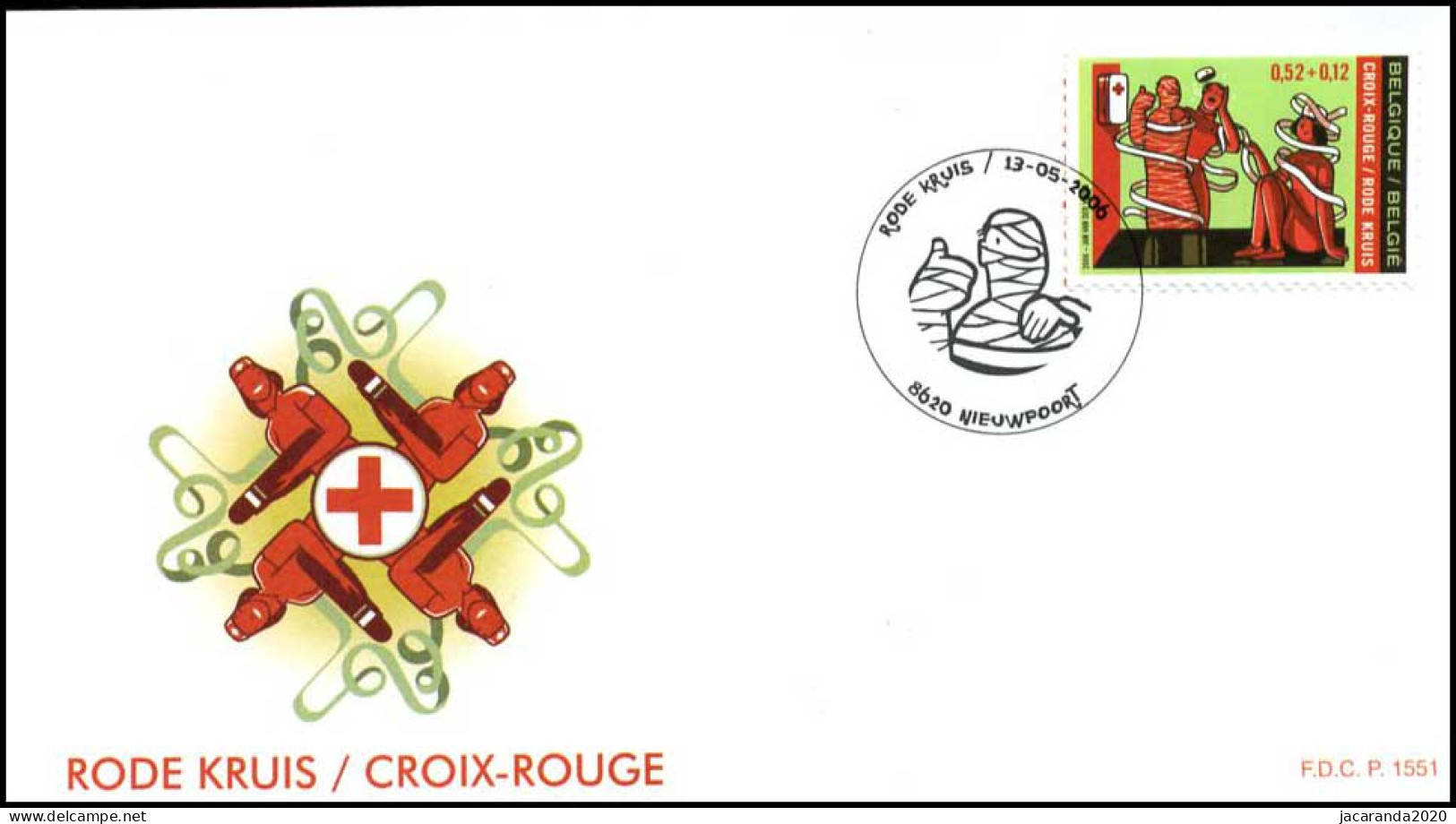 3525 - FDC - Rode Kruis P1551 - 2001-2010