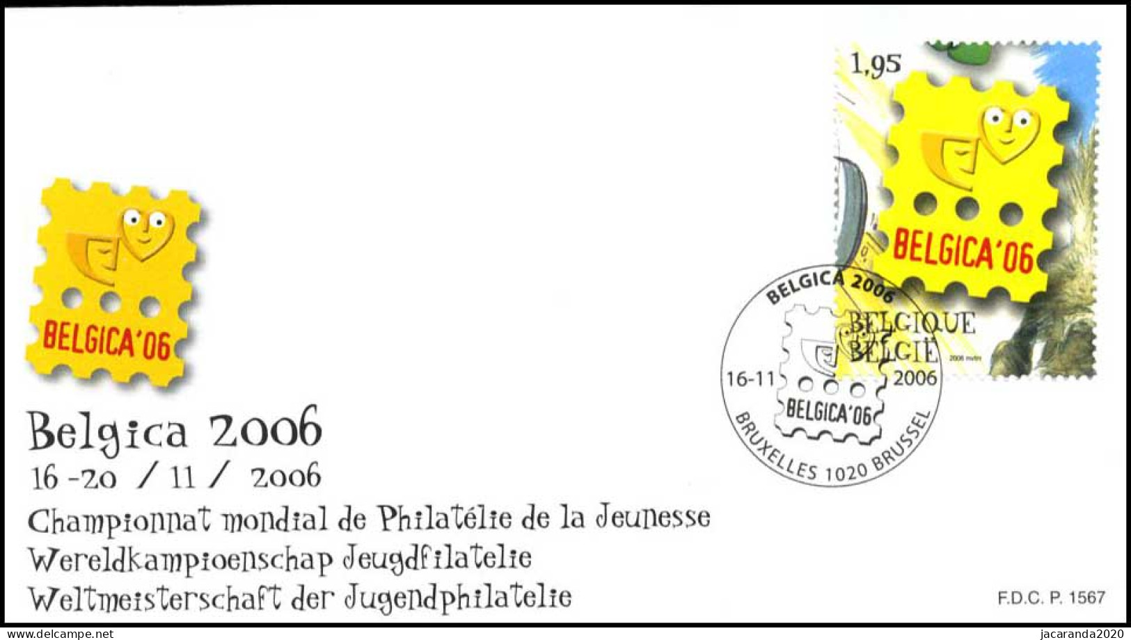 3560 - FDC - Wereldkampioenschap Jeugdfilatelie Belgica P1567 - 2001-2010