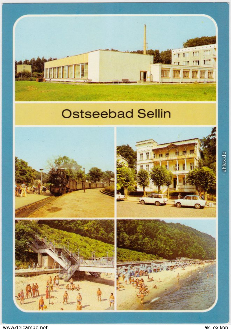 Sellin FDGB-Erholungsheim "Klubhaus", Kleinbahn, FDGB-Erholungsheim "Haus  1984 - Sellin