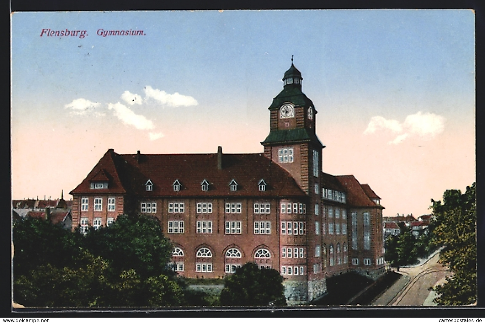 AK Flensburg, Ansicht Vom Gymnasium  - Flensburg