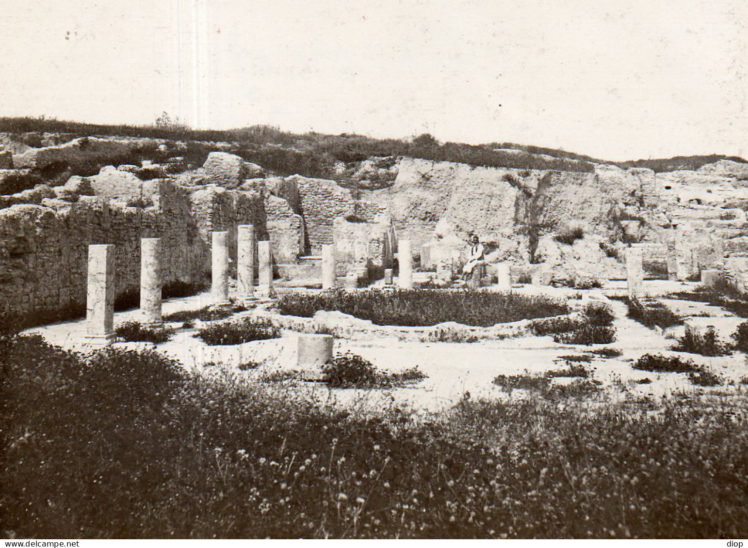 Photographie Photo Vintage Snapshot Tunisie Carthage Villa Romaine - Afrique