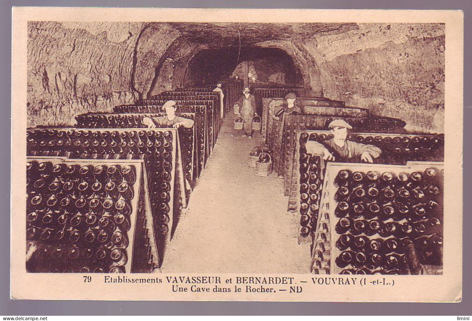 37 - VOUVRAY - ETABLISSEMENT VAVASSEUR Et BERNADET - CAVE DANS LES ROCHERS - ANIMÉE - - Vouvray