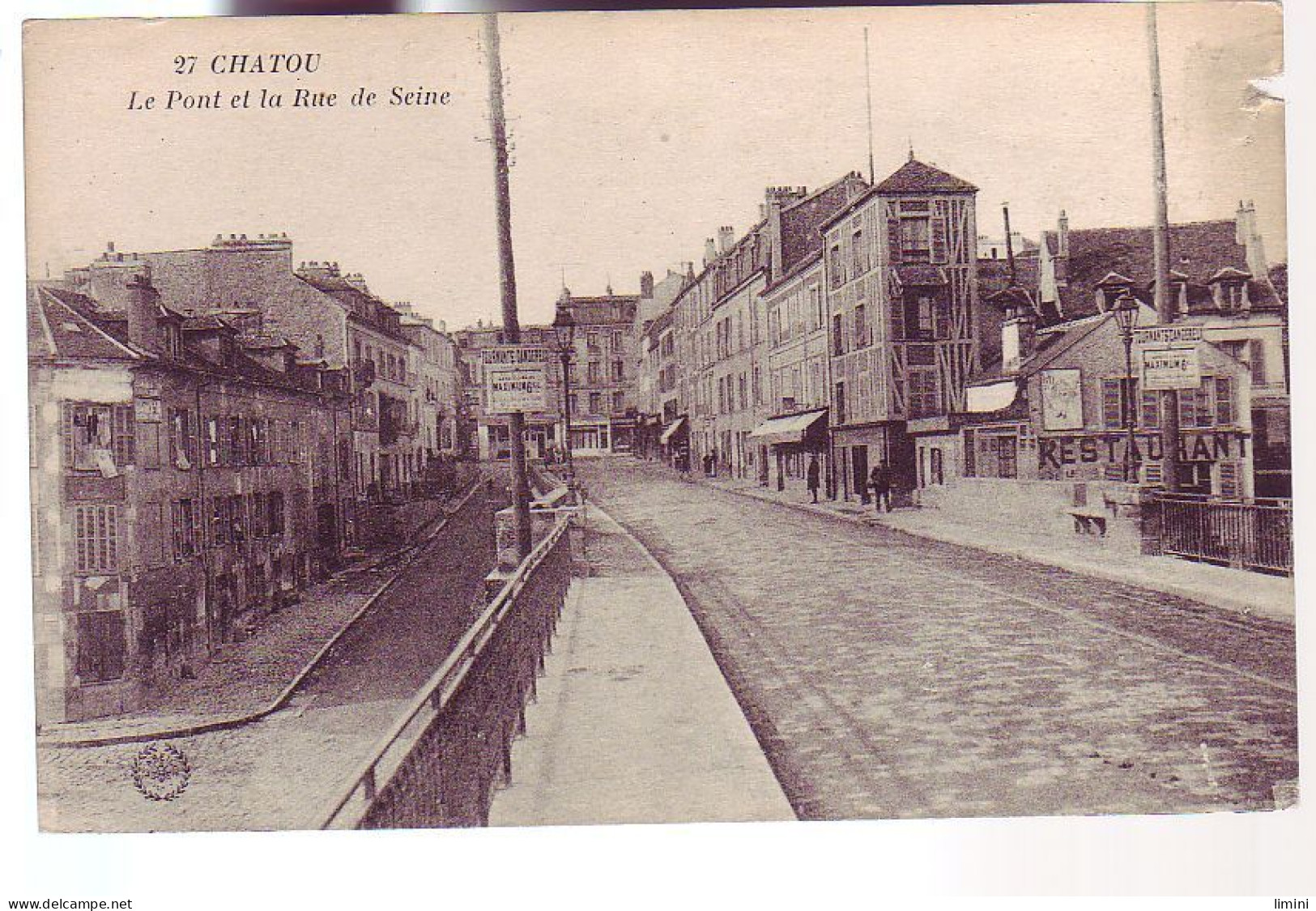 78 - CHATOU - LE PONT Et La RUE De La SEINE - ANIMÉE  - - Chatou