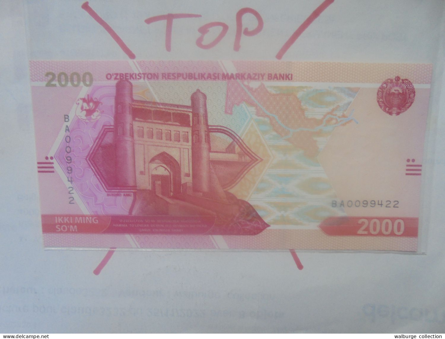 OUZBEKISTAN 2000 SUM 2021 Neuf (B.33) - Uzbekistan