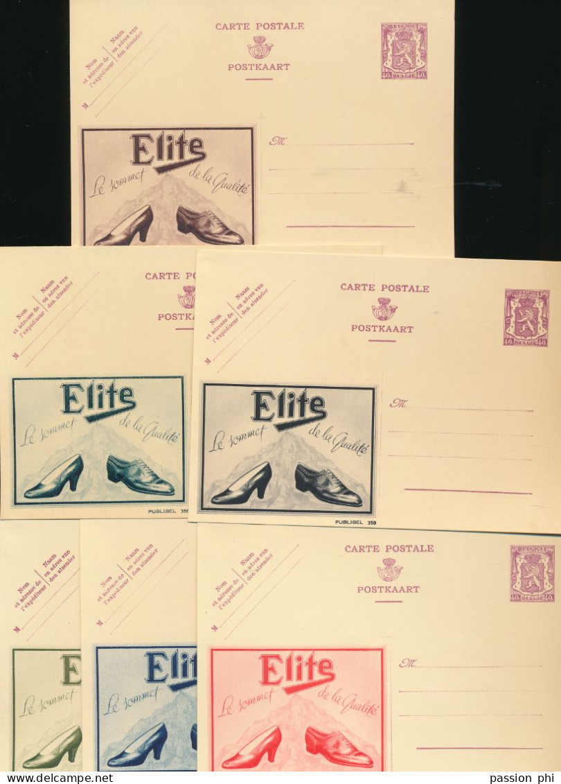 BELGIUM PPS 8 358 "ELITE CHAUSSURES" SET UNUSED - Publibels