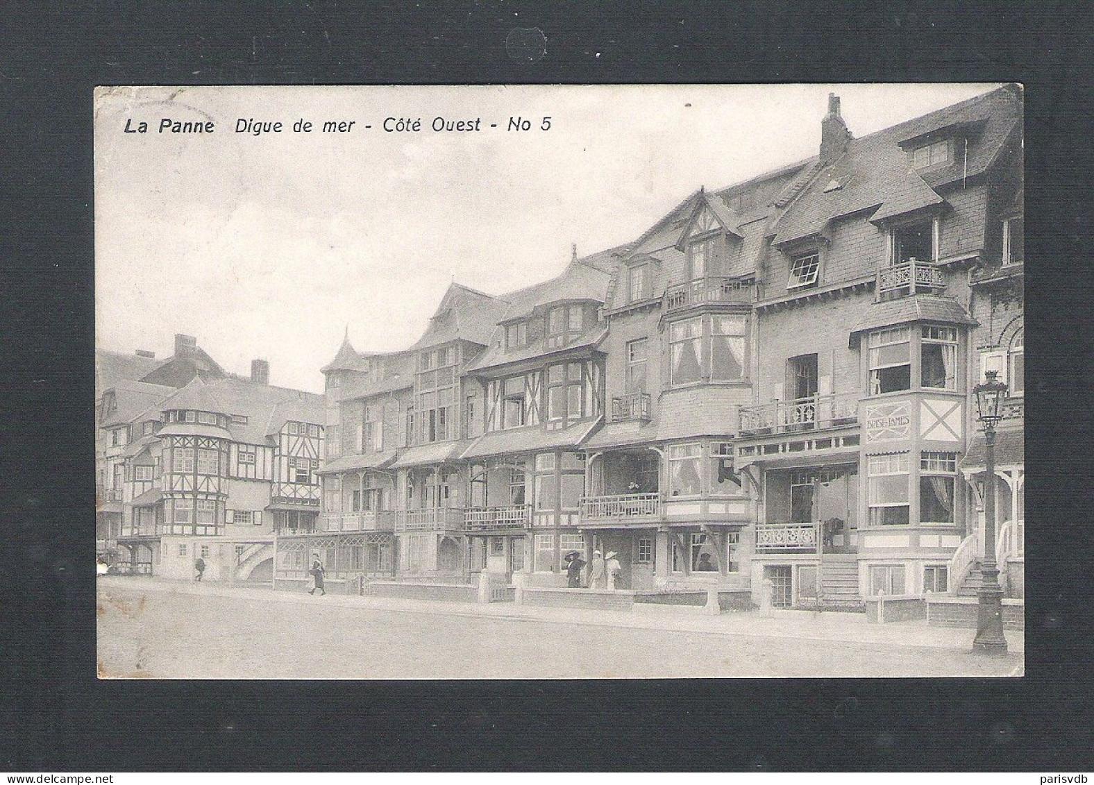 LA PANNE - DIGUE DE MER - COTE OUEST NR. 5  - AFGESTEMPELD 1912  (15.181) - De Panne