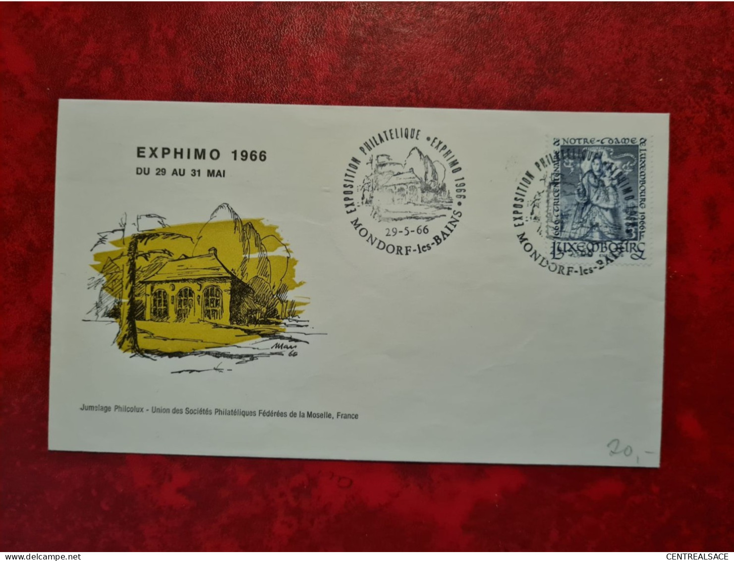 Lettre LUXEMBOURG   FDC  1966 MONDORF LES BAINS EXPO EXPHIMO - Altri & Non Classificati