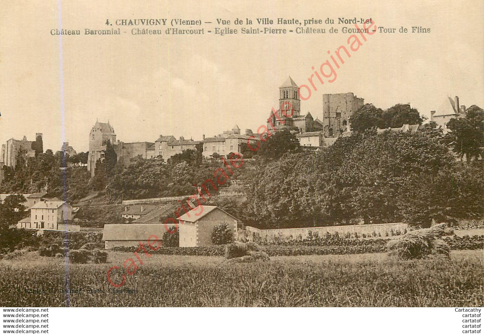 86.  CHAUVIGNY .  Vue De La Ville Haute Prise Du Nord-Est . - Chauvigny