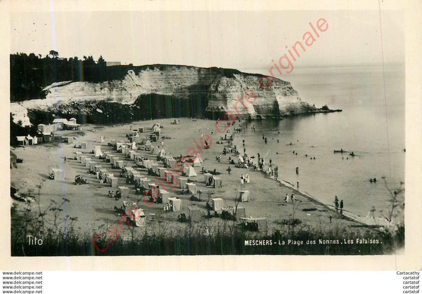 17.  MESCHERS .  La Plage Des Nonnes .  Les Falaises. - Meschers