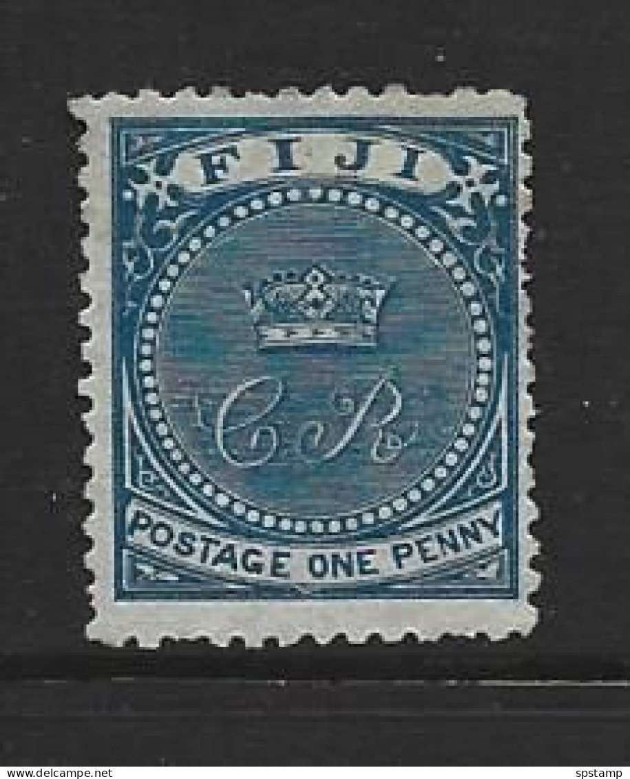 Fiji 1868 1d Blue Crown & CR Mint Part OG - Fidschi-Inseln (...-1970)