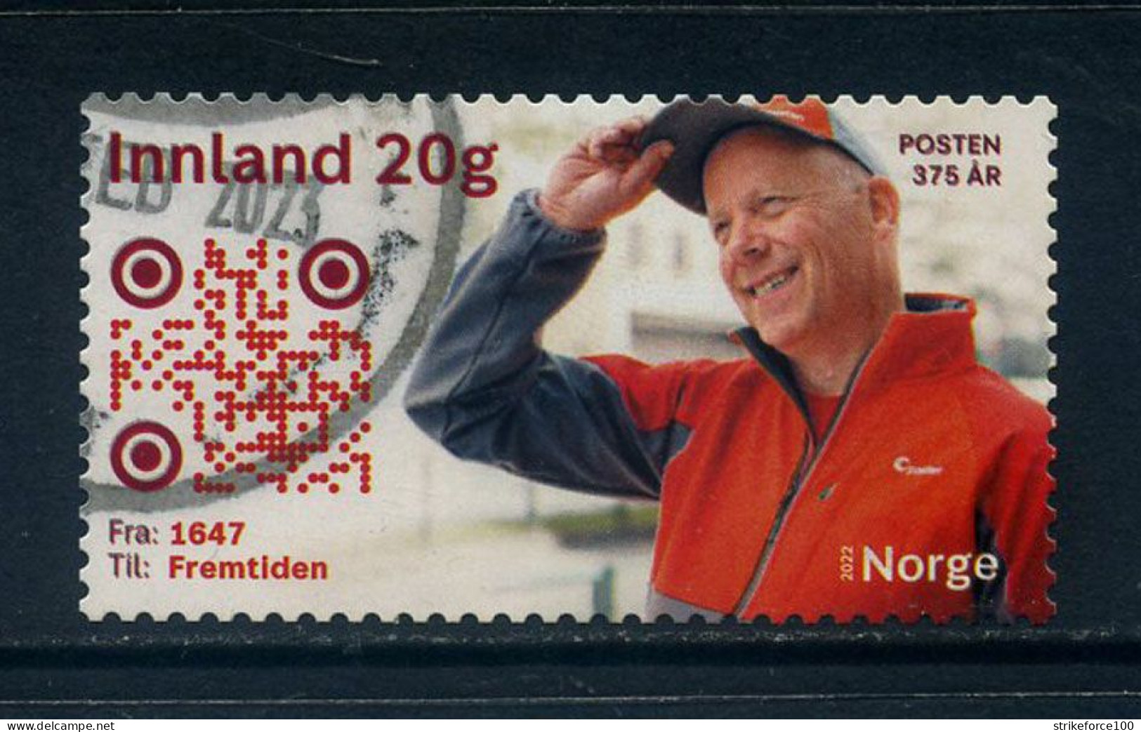 Norway 2022 - 375th Anniversary Of The Norwegian Post Office Used 20 Gram Stamp. - Gebraucht