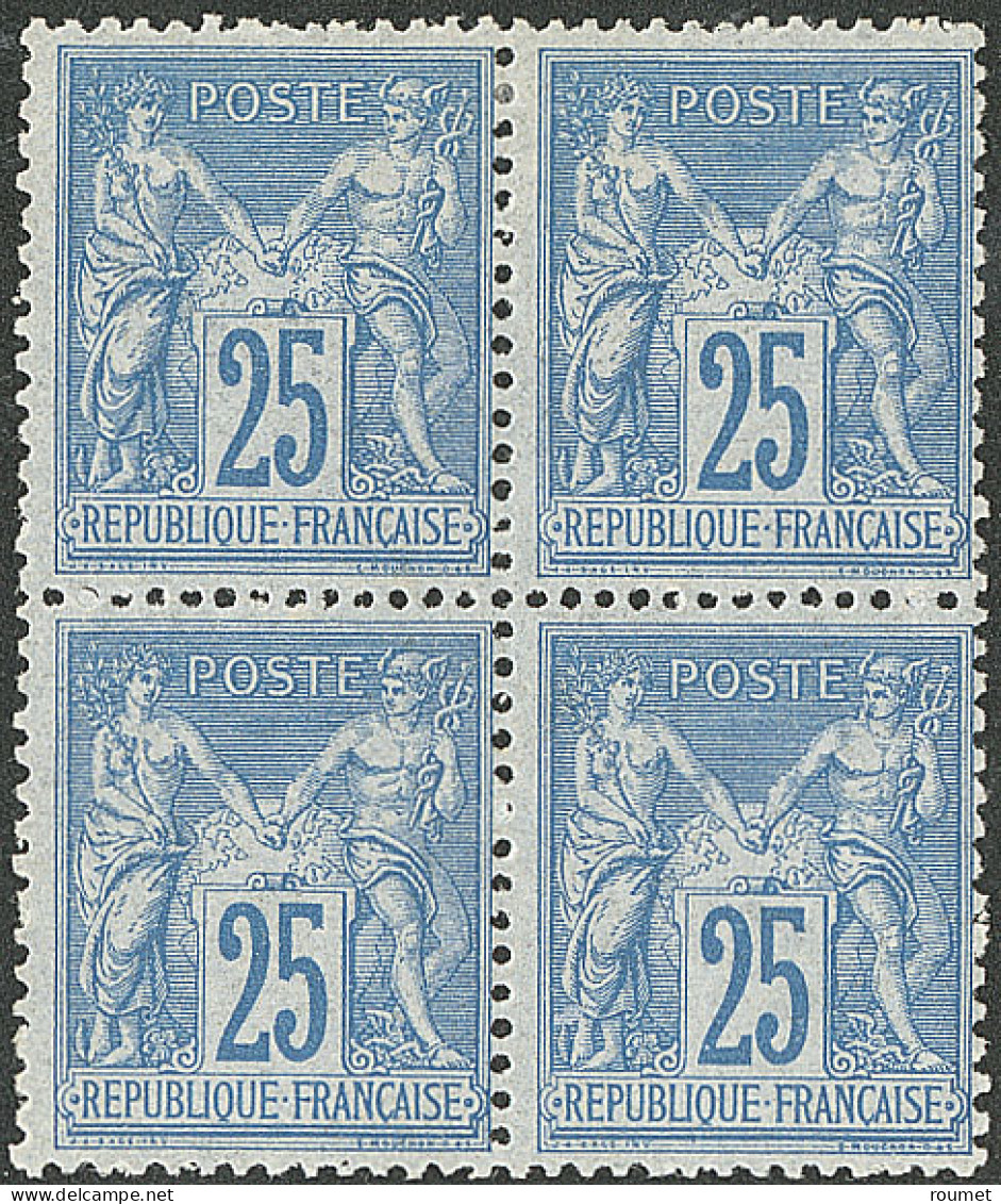 * No 79, Bloc De Quatre, Centrage Courant Mais Très Frais Et TB - 1876-1878 Sage (Tipo I)