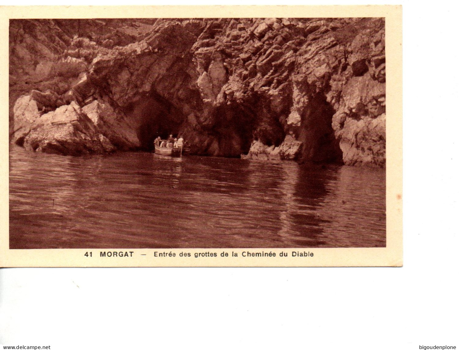 CP MORGAT Entrée Des Grottes De La Cheminée Du Diable - Morgat
