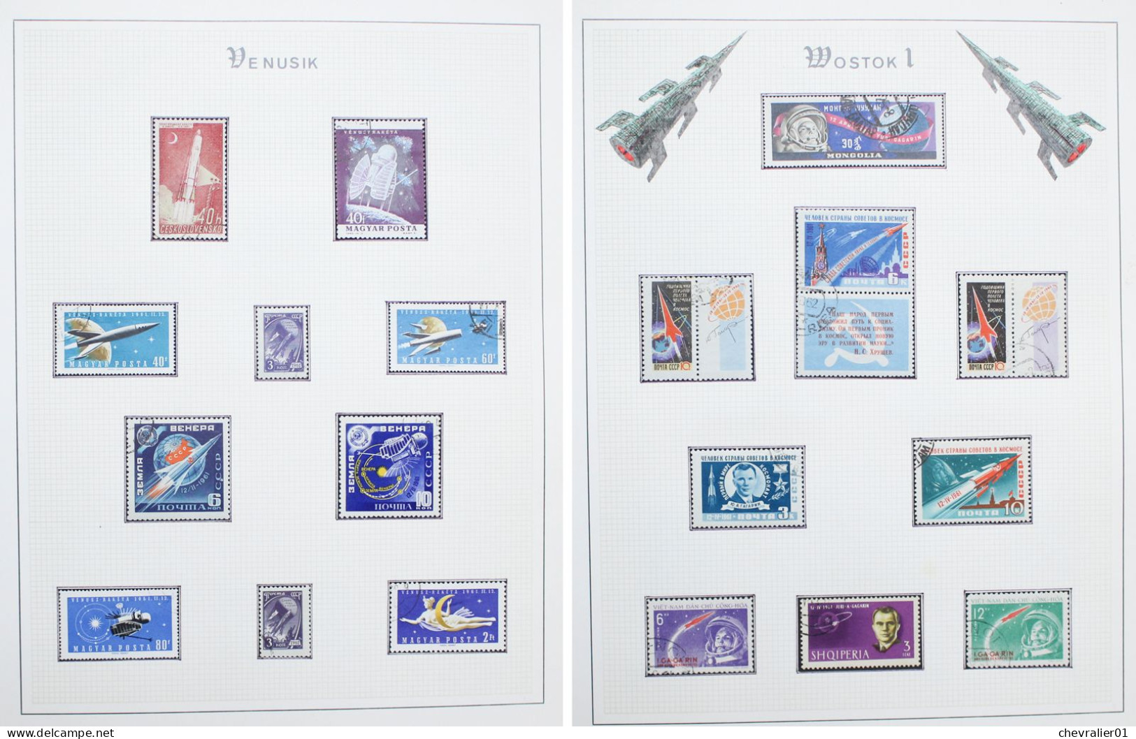 Grand Album De Timbres_conquête Spatiale_ruimtevaart - Collections