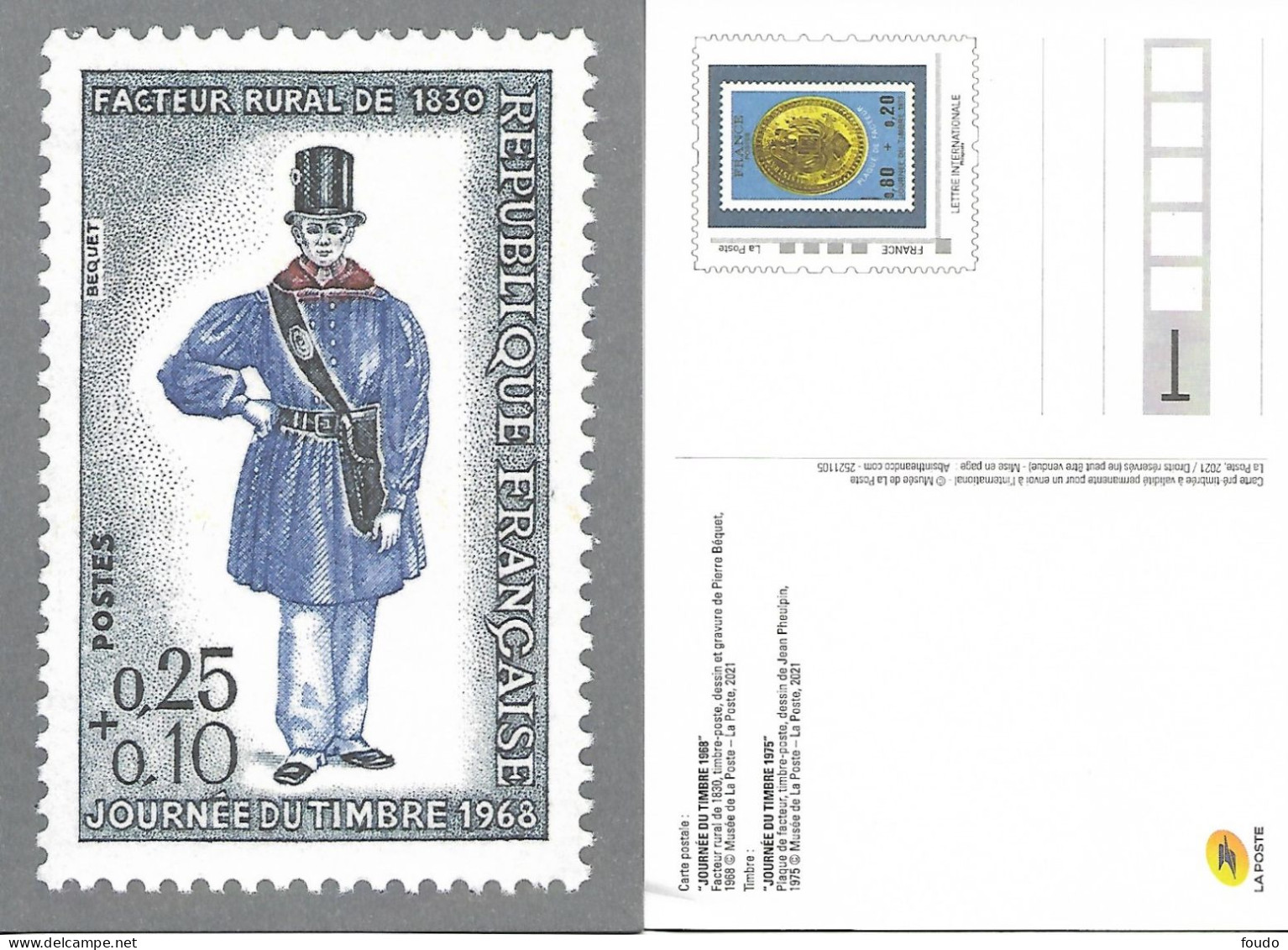 FRANCE ENTIER POSTAL Journée Du Timbre 1968-1975 INTERNATIONALE** - Kaartbrieven