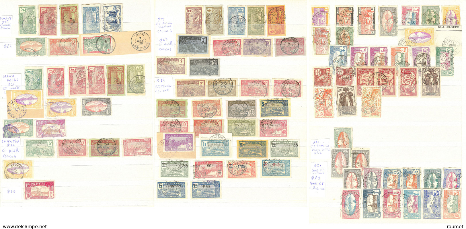 Collection. 1905-1945 (Poste), Entre Les N°55 Et 191 Dont Doubles, Obl Choisies Et Petits Bureaux De Abymes à Vieux-Fort - Autres & Non Classés