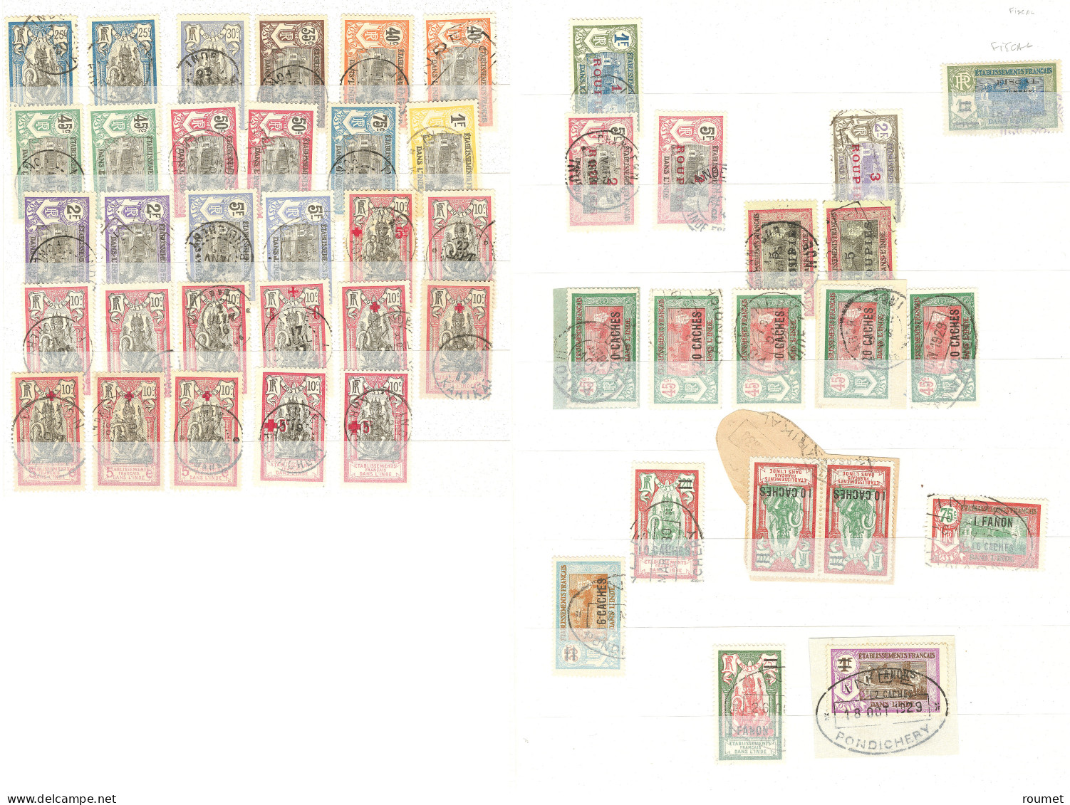 Collection. 1914-1946, Doubles Et Obl Choisies. - TB - Autres & Non Classés