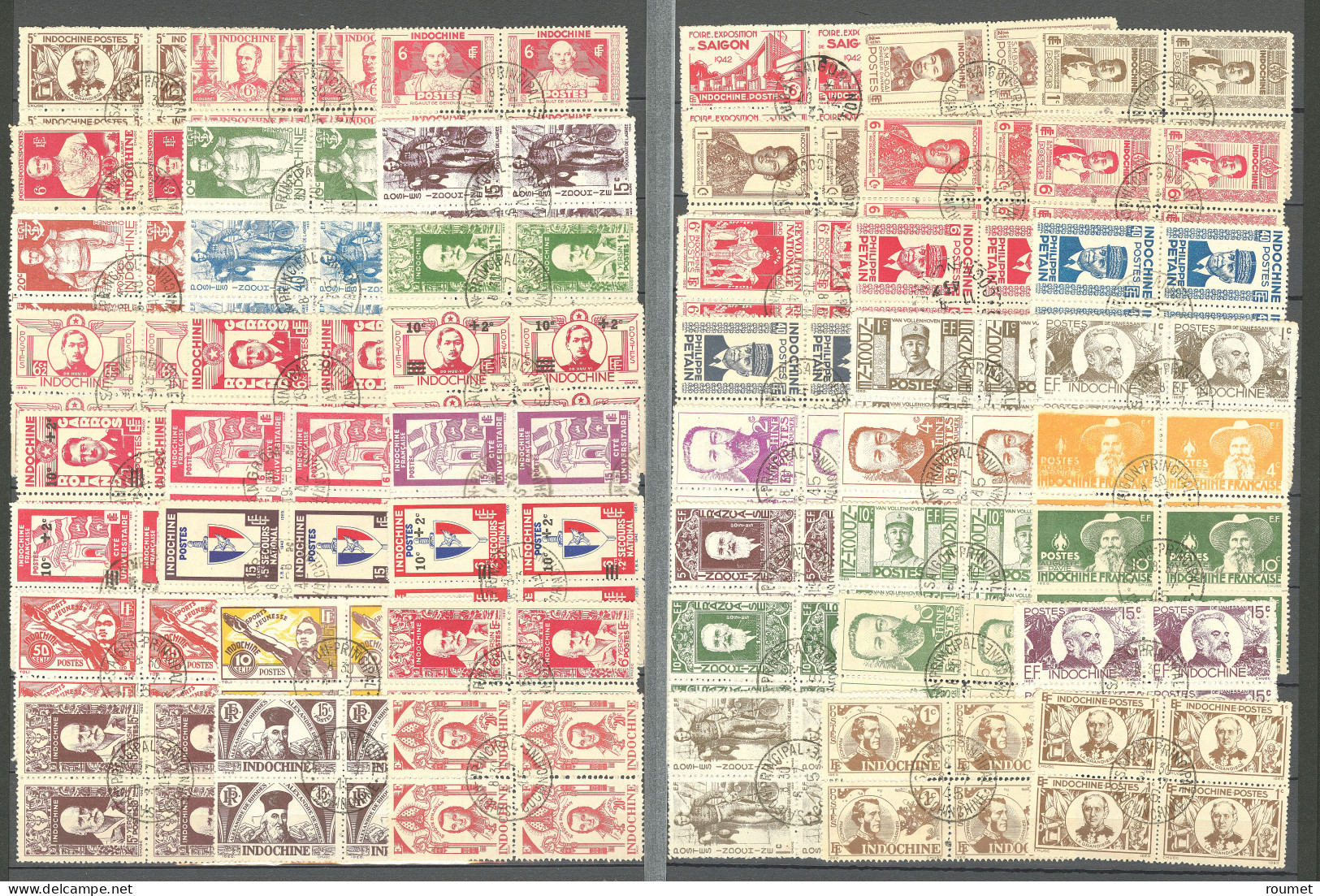 Collection. 1907-1945, obl choisies de petits bureaux de chine entre Anhoa et Xuanloc. - TB ou B