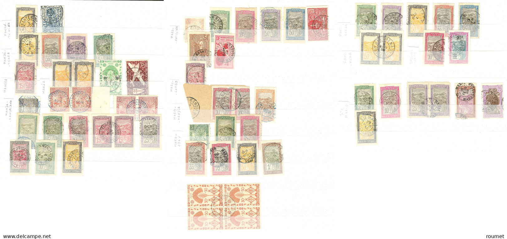 Collection. 1903-1957 (Poste, PA, Taxe), divers dont multiples et séries complètes, obl choisies de petits bureaux dont 