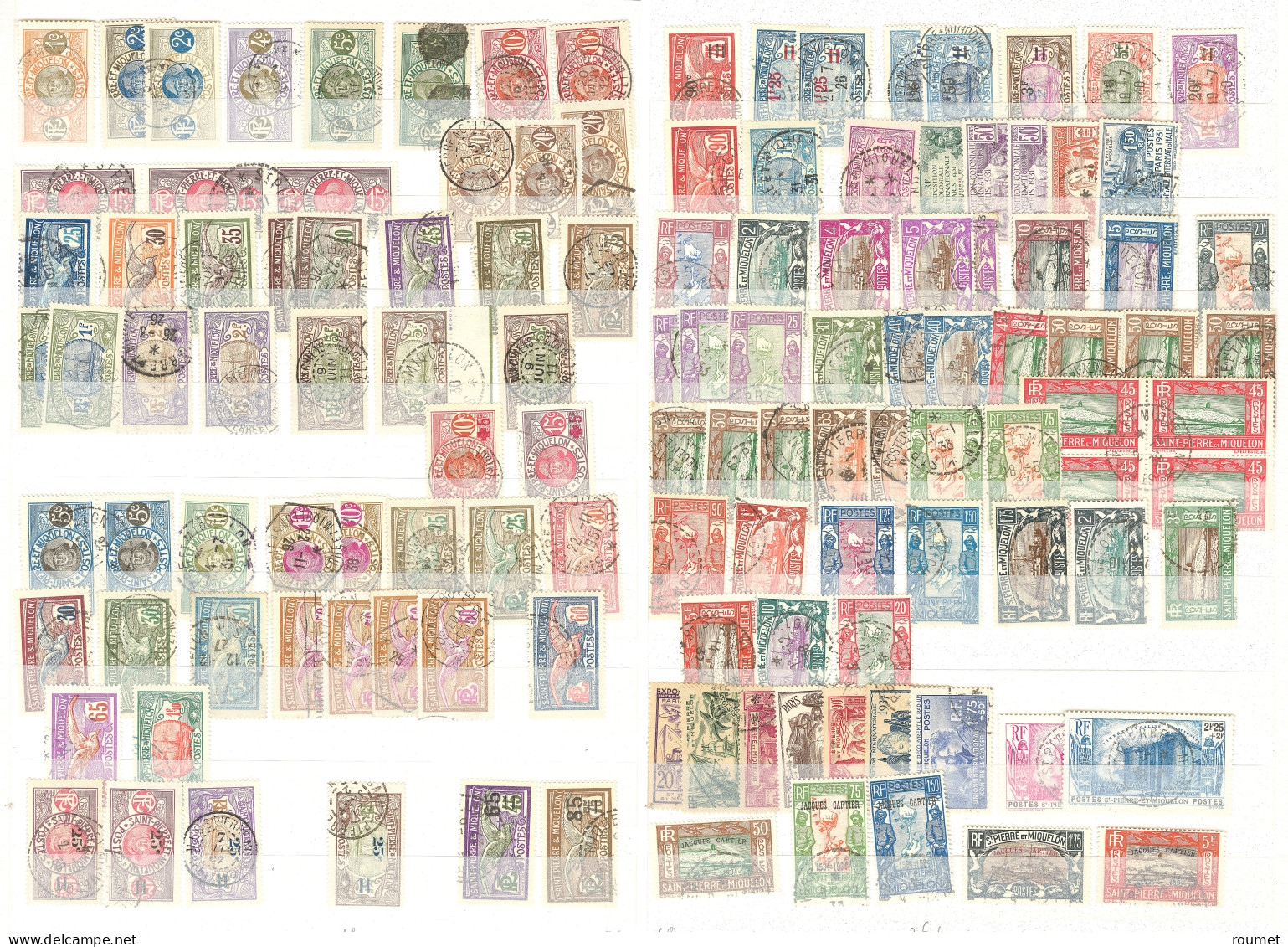 Collection. 1909-1957 (Poste, PA, Etc.), Valeurs Diverses Dont Doubles, Obl Choisies. - TB - Sonstige & Ohne Zuordnung