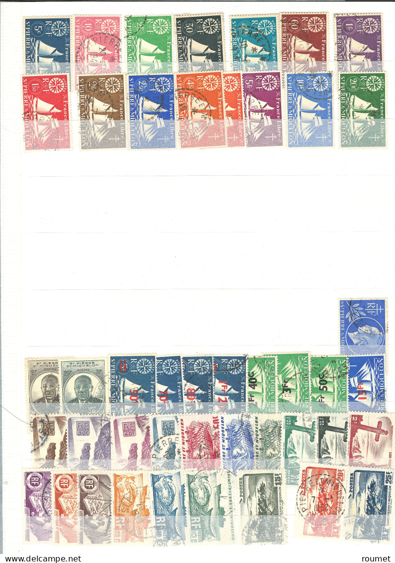 Collection. 1909-1957 (Poste, PA, Etc.), Valeurs Diverses Dont Doubles, Obl Choisies. - TB - Autres & Non Classés