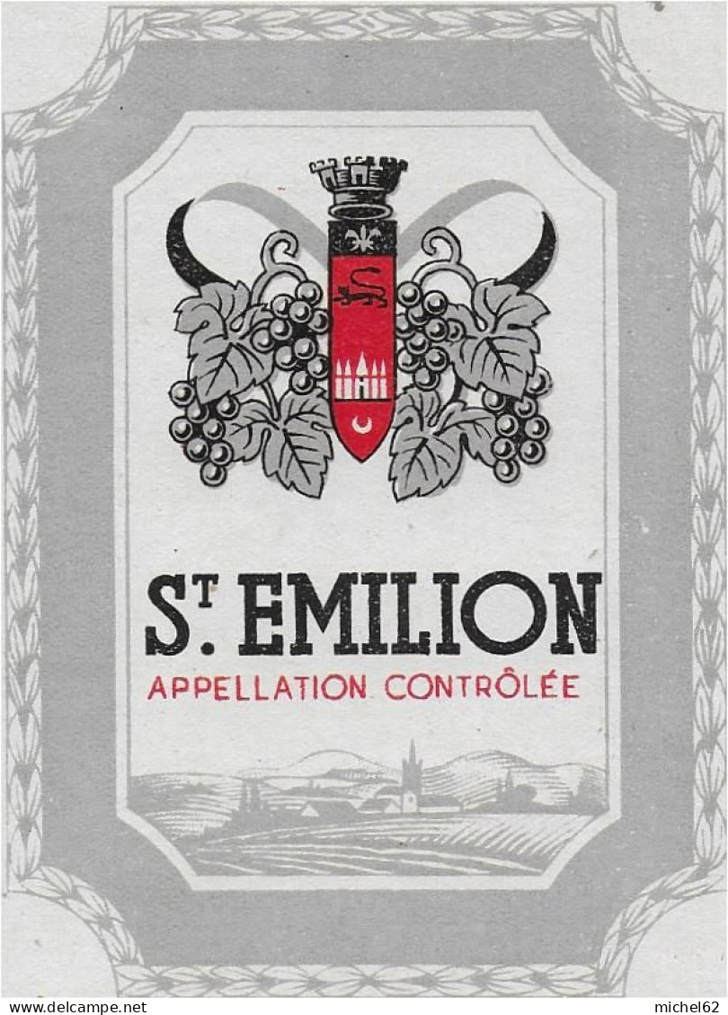 ETIQUETTE  DE  BIERE  NEUVE     ST EMILION J. PLAETE  LILLERS PAS DE CALAIS - Altri & Non Classificati