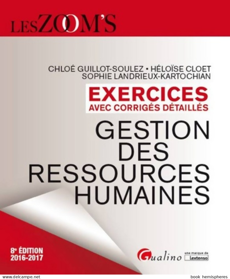 Exercices Avec Corrigés Détaillés - Gestion Des Ressources Humaines 2016-2017 (2016) De Chloe Guill - Contabilidad/Gestión