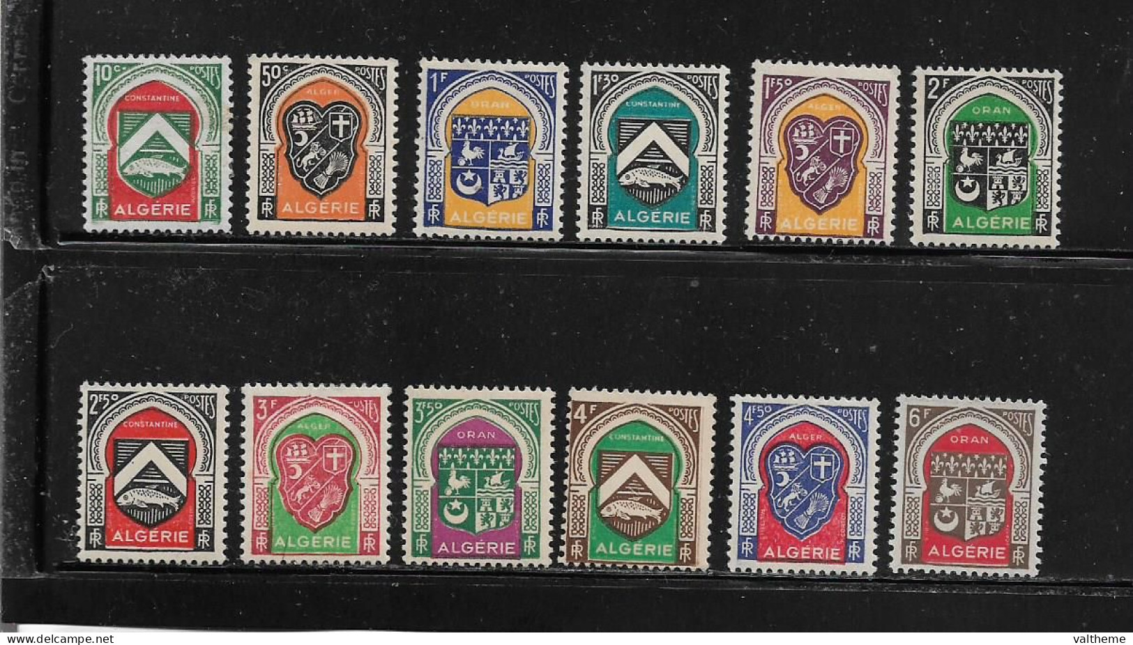 ALGERIE  ( DIV - 505 )   1947   N° YVERT ET TELLIER    N°  254/265    N* - Neufs