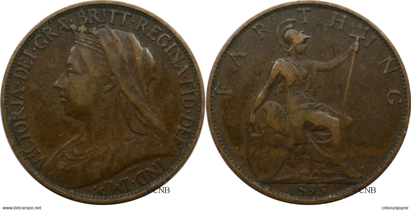 Royaume-Uni - Victoria - Farthing 1895 - TTB/XF40 - Mon6176 - Andere & Zonder Classificatie