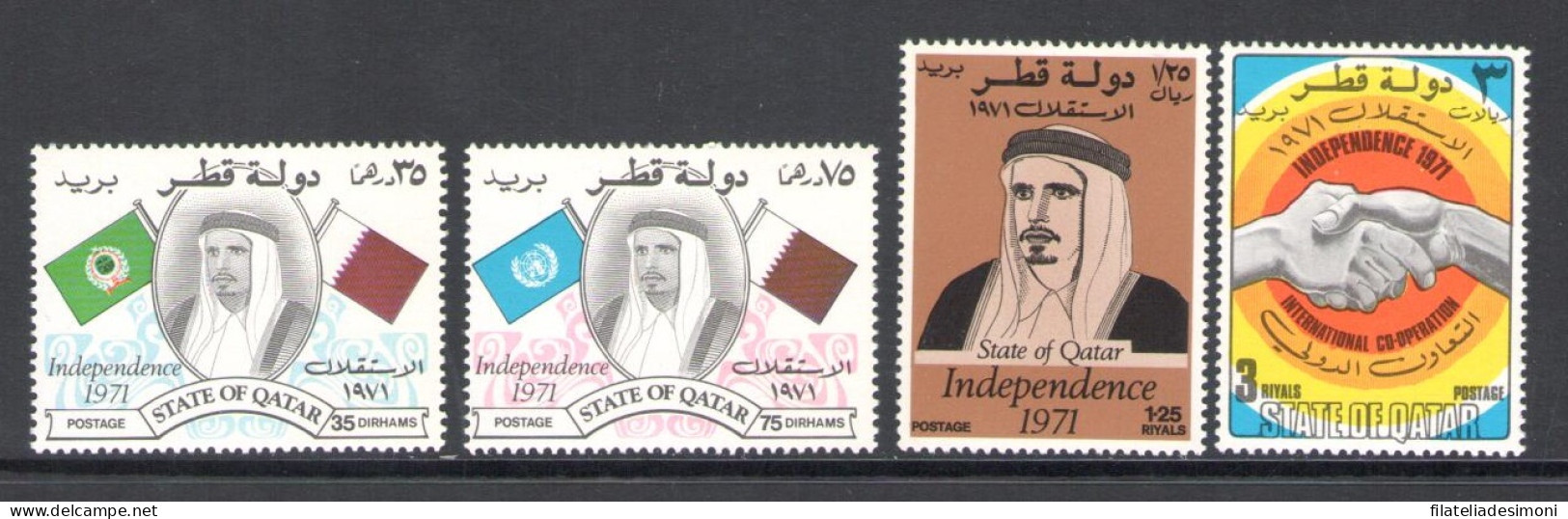 1972 QATAR, SG N. 386/89 - Indipendenza - MNH** - Sonstige - Asien