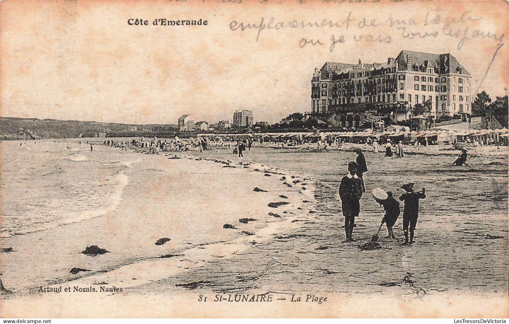 FRANCE - Saint Lunaire - Vue Sur La Plage - Animé - Côte D'Emeraude - Carte Postale Ancienne - Saint-Lunaire