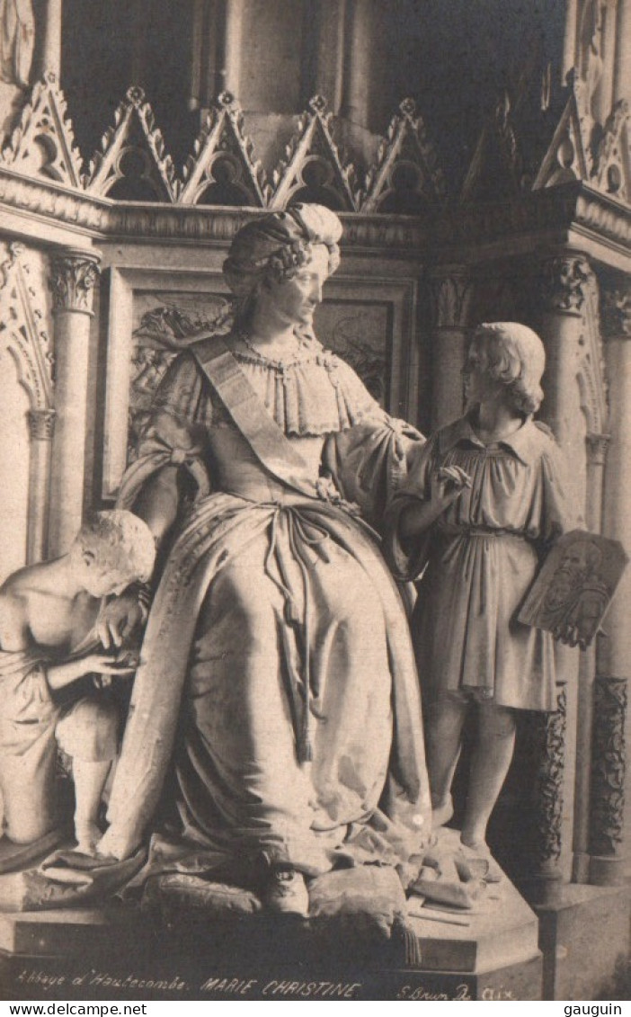 CPA - Abbaye HAUTECOMBE -  Statue Marie-Christine De BOURBON ... Edition G.Brun Photo - Sculpturen