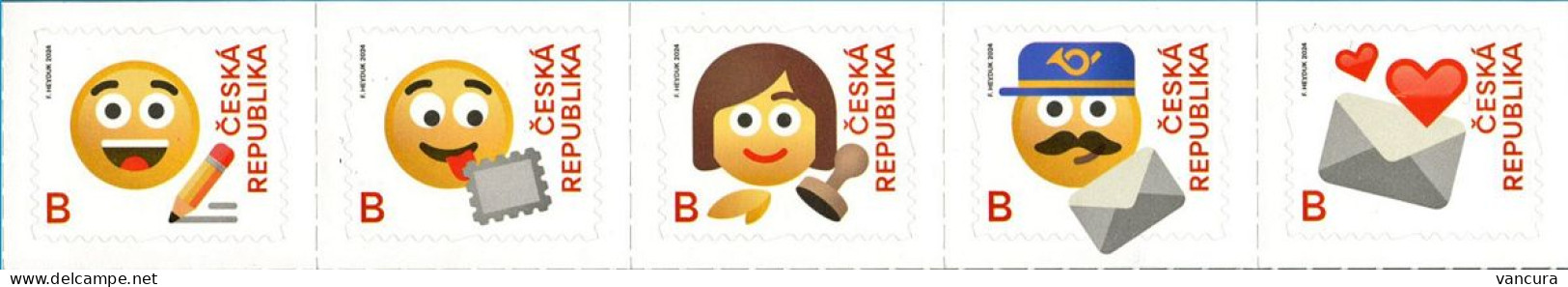 1264 - 8 Czech Republic Emojis 2024 - Unused Stamps