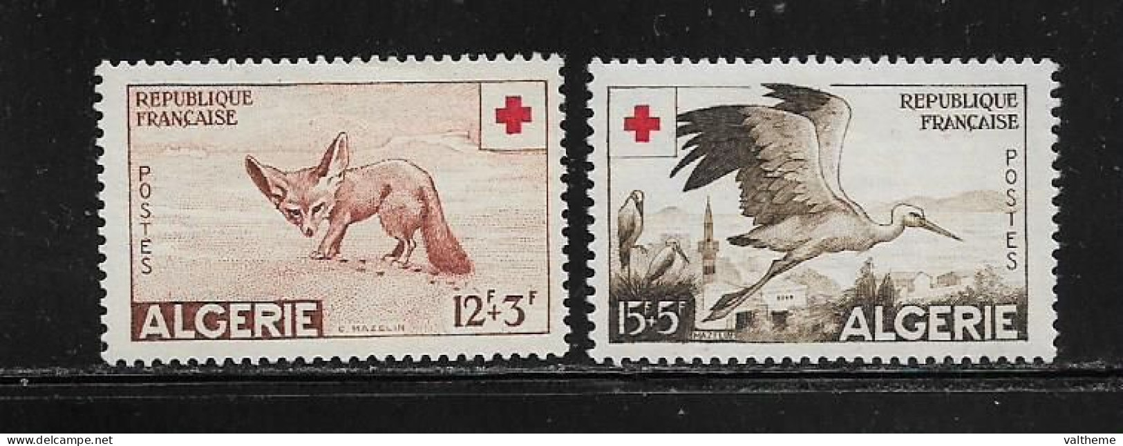 ALGERIE  ( DIV - 526 )   1957   N° YVERT ET TELLIER    N°  343/344    N* - Nuovi