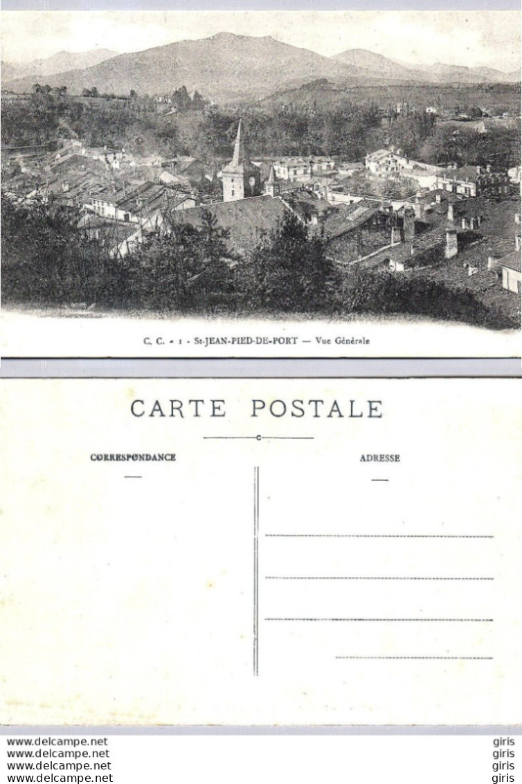 64 - Pyrénées-Atlantiques - Saint Jean Pied De Port - Vue Générale - Saint Jean Pied De Port