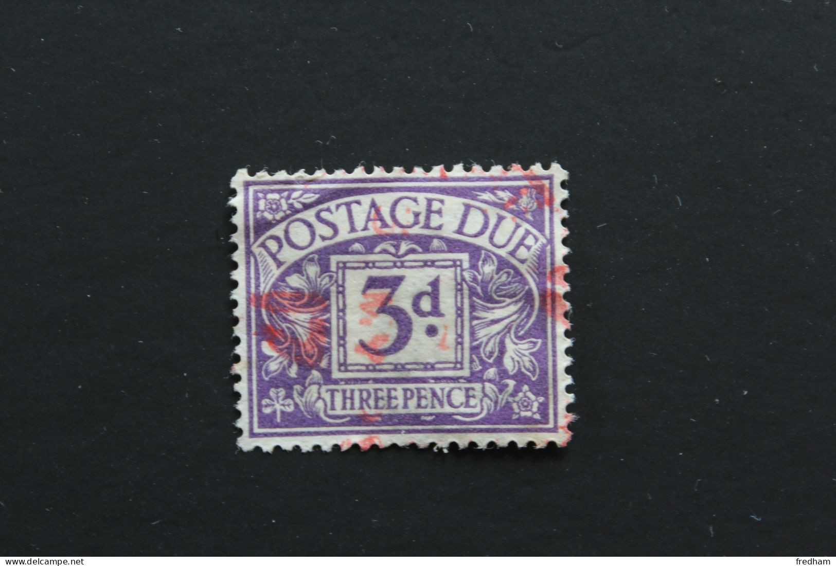 1918 Y&T GB T4 POSTAGE DUE  3d. THREE PENCE OBLITERE - Portomarken