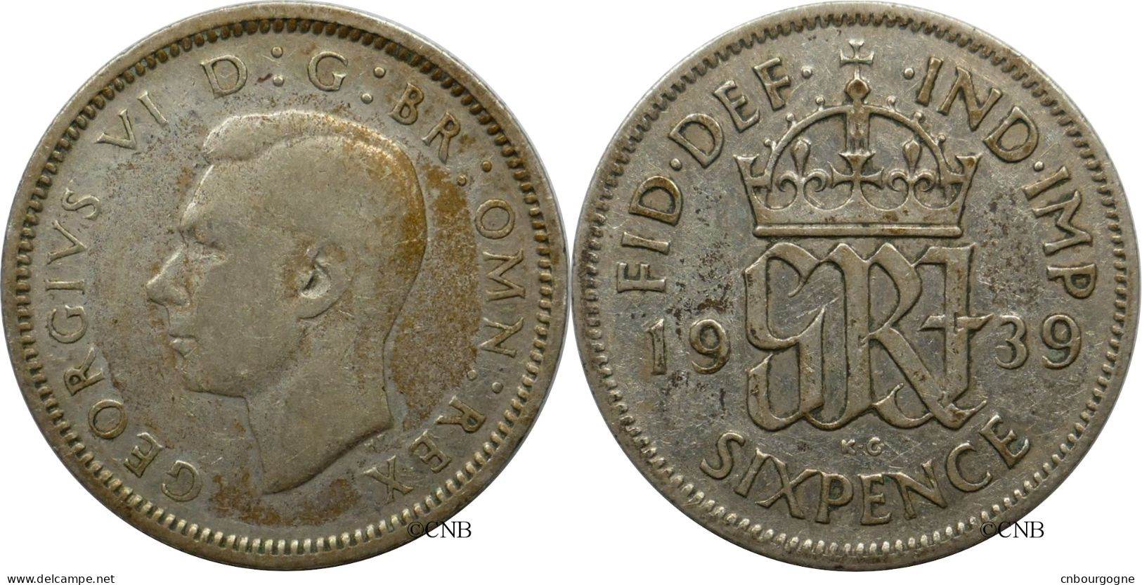 Royaume-Uni - George VI - Six Pence 1939 - TB/VF25 - Mon6192 - H. 6 Pence