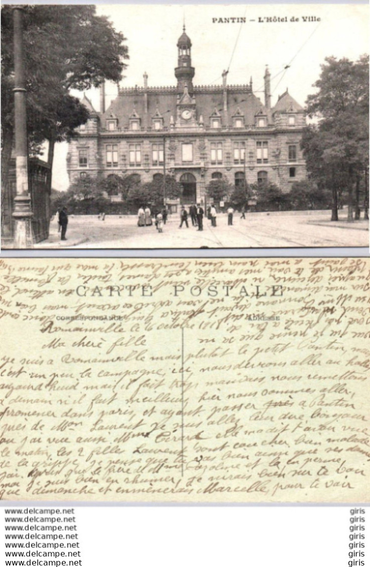 93 - Seine Saint Denis - Pantin - L'Hôtel De Ville - Pantin