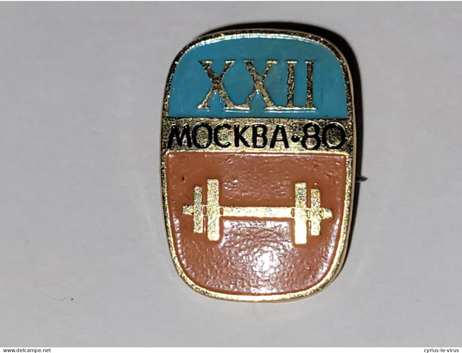 Pin's Jeux Olympiques De Moscou 1980  **  Haltérophilie - Weightlifting