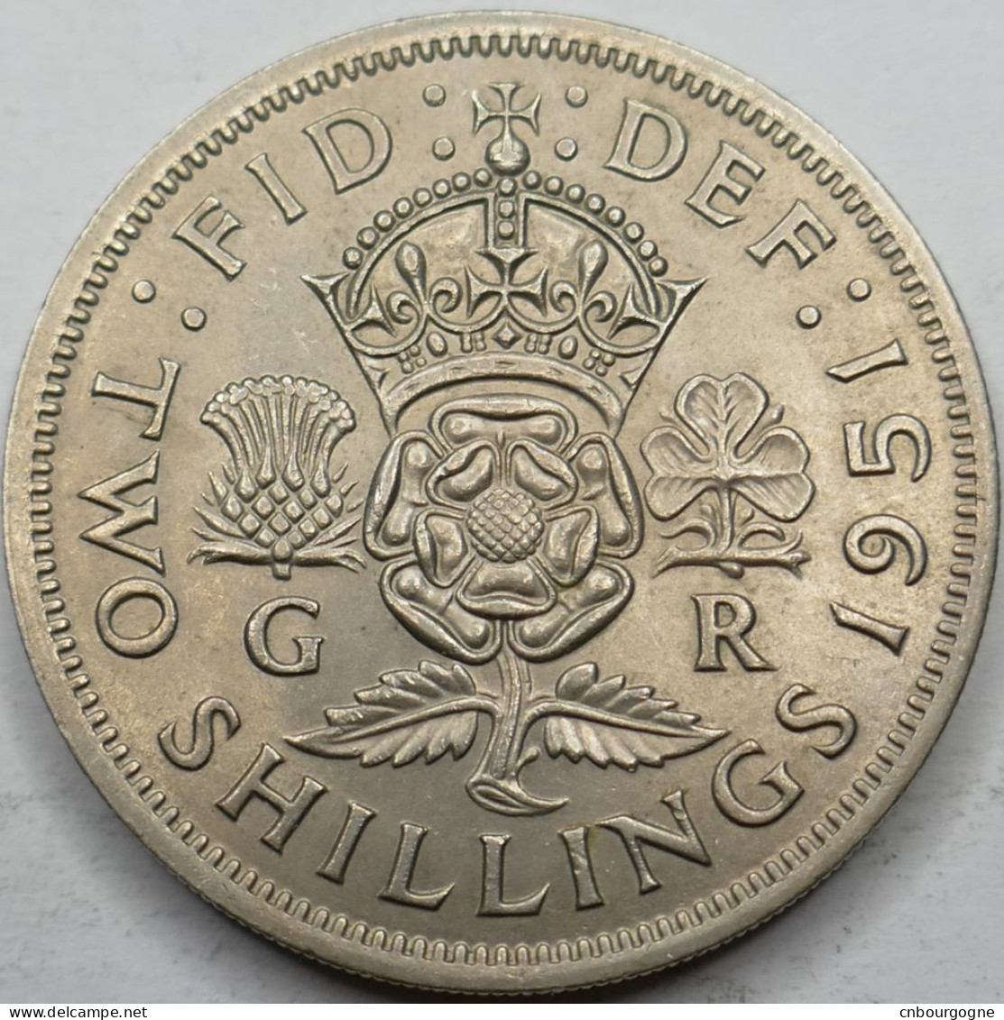 Royaume-Uni - George VI - Two Shillings 1951 - SUP/AU55 - Mon6203 - J. 1 Florin / 2 Schillings