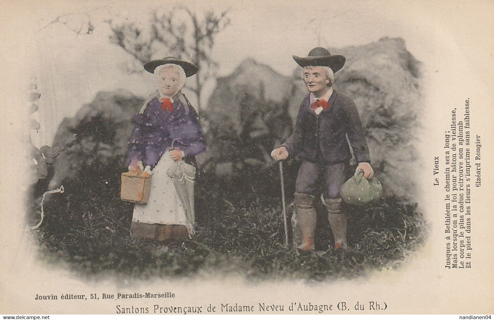 CPA - 13 - Aubagne - Santons Provençaux De Madame Neveu- Poême Elzéard Rougier- - Aubagne