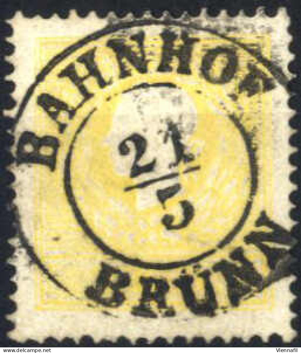 O 1859, 2 Kr. Gelb In Type II, Entwertet "BAHNHOF BRÜNN 21/5", ANK 10 IIa - Other & Unclassified