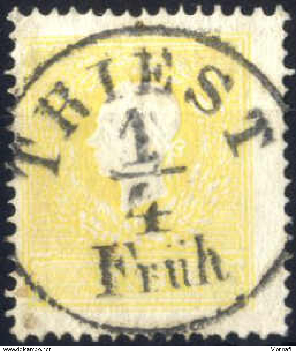 O 1859, 2 Kr. Gelb In Type II, Entwertet "Triest 1/4 Früh, ANK 10 IIa - Autres & Non Classés