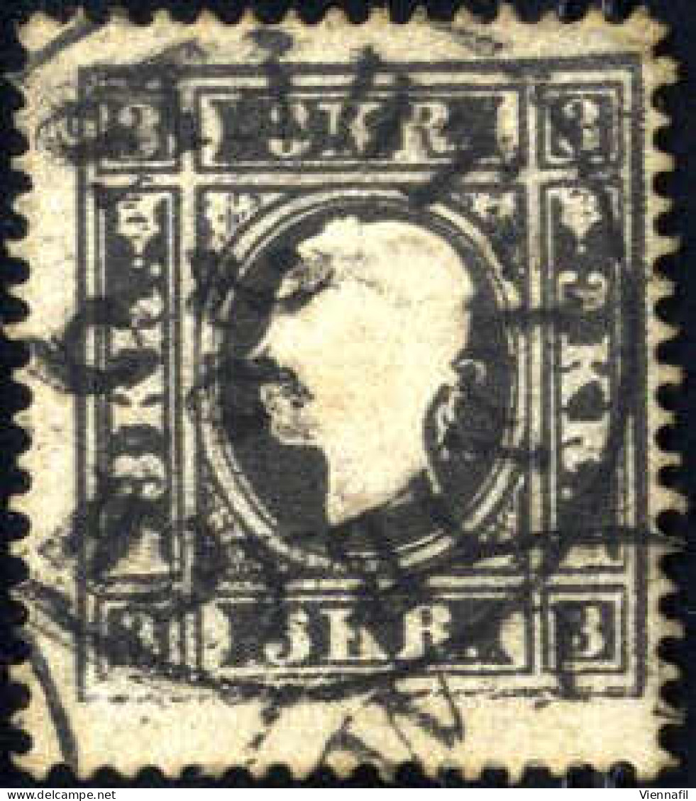 O 1858, 3 Kr. Schwarz Type I, Mit Abstempelung "Stadt Laibach 26/9", ANK 11 I Ay - Autres & Non Classés