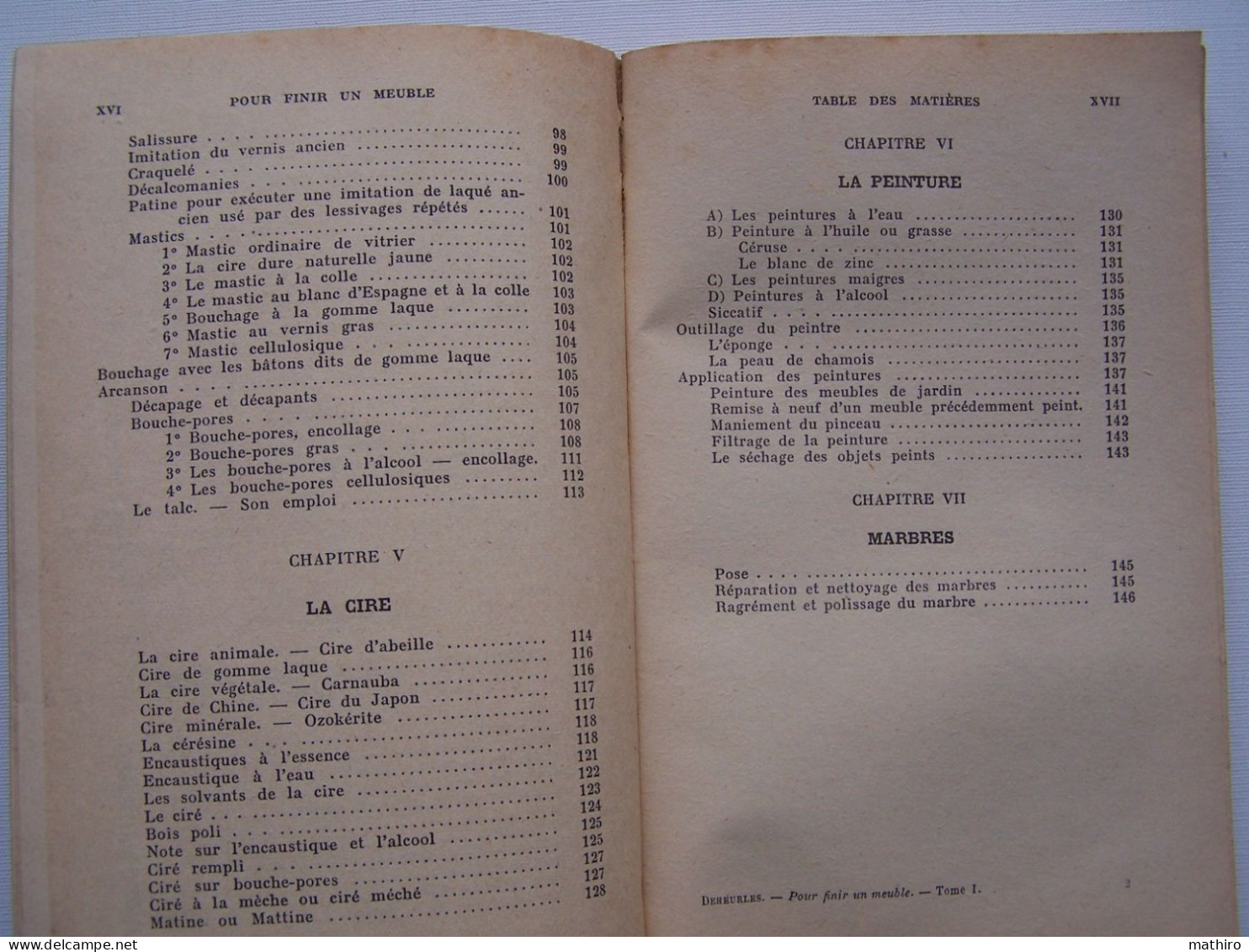 Pour finir un meuble par Deheurles,ébéniste ,Tome 1 et 2 ,nouveau tirage 1953