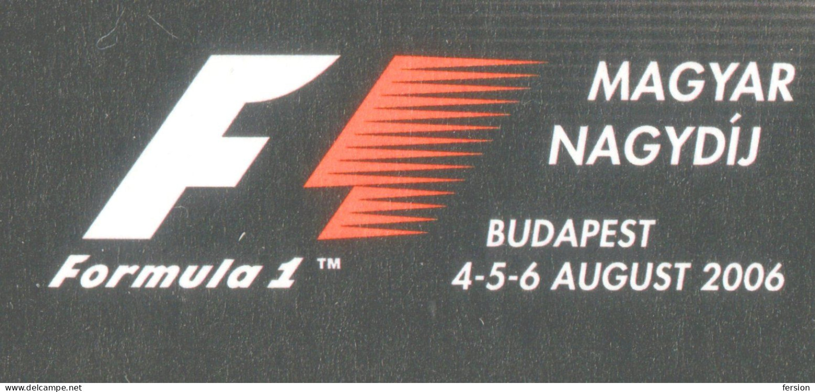 2006 Hungary Grand Prix 20th Anniv Formula 1 F1 HUNGARORING Bernie Ecclestone FERRARI Philatelist Memorial Sheet - RRR! - Auto's