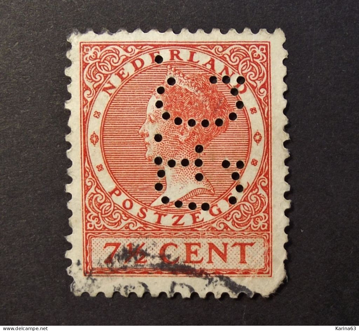 Nederland - Pays-Bas - Q. Wilhelmina -  Perfin - Lochung - G.C. - Gebroeders Catz - N.V. Gebr. Catz' Handels - Cancelled - Perforés