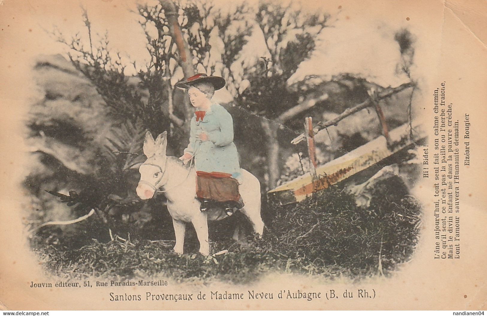 CPA - 13 - Aubagne - Santons Provençaux De Madame Neveu- Poême Elzéard Rougier- - Aubagne